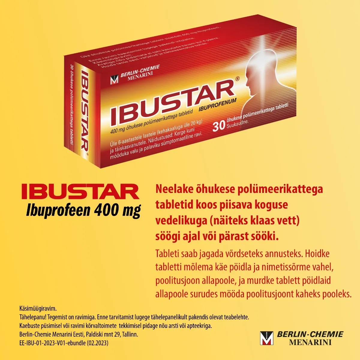 IBUSTAR TBL 400MG N10 - Tootepilt 5