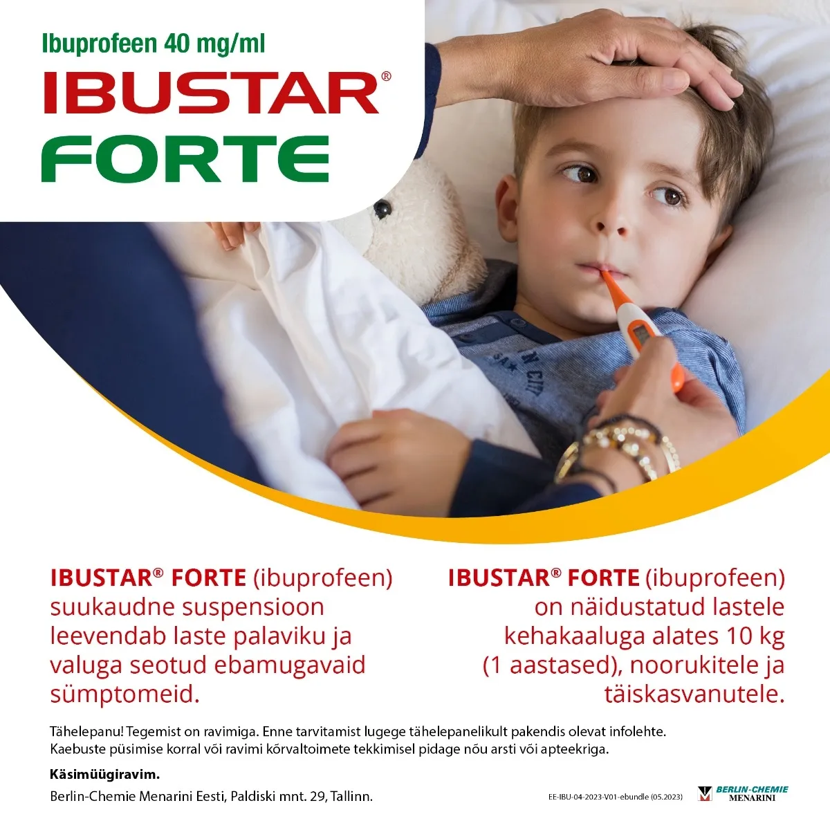 IBUSTAR FORTE SUUKAUDNE SUSP 40MG/ML 100ML - Tootepilt 2