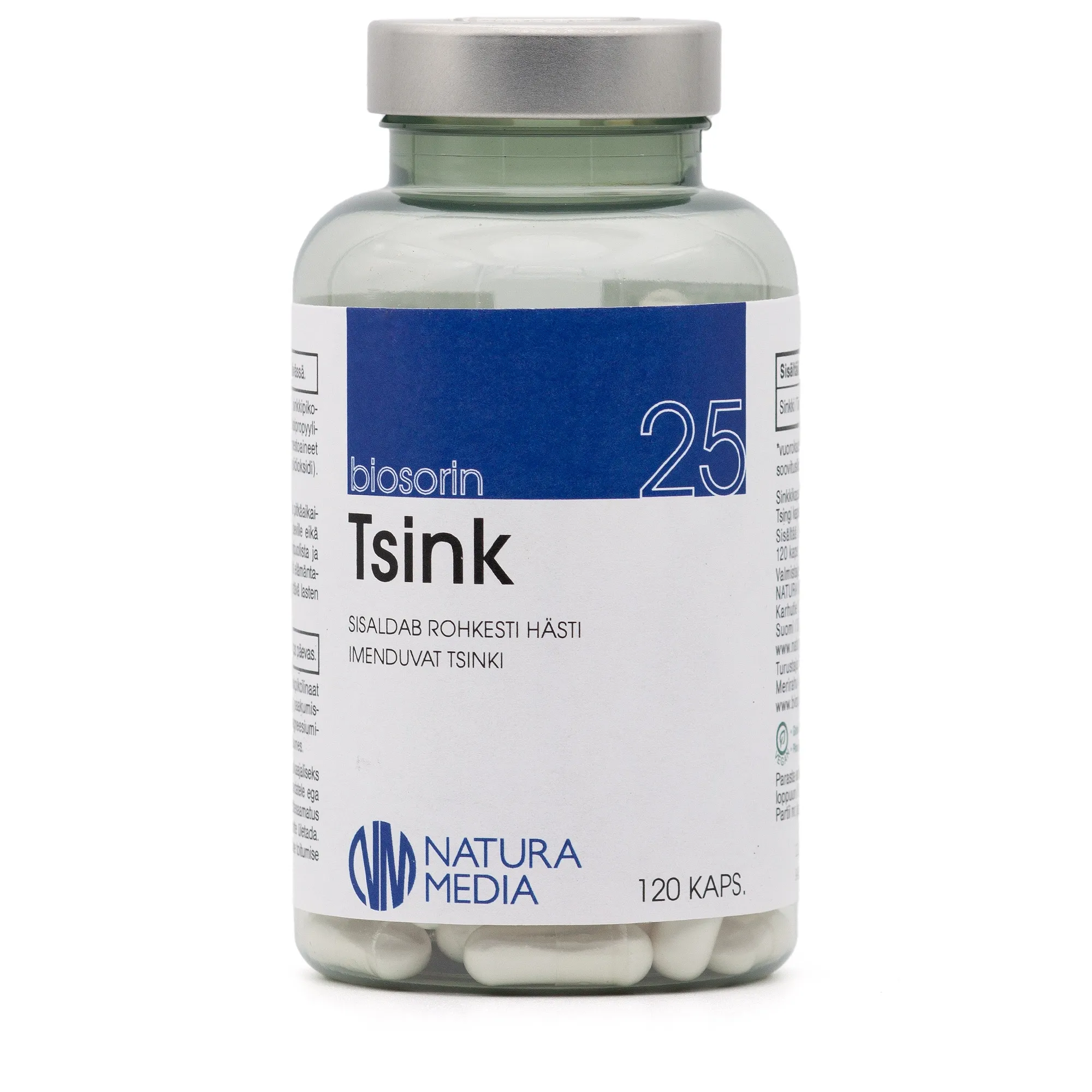 BIOSORIN TSINK KAPSLID 25MG N120 - Tootepilt 