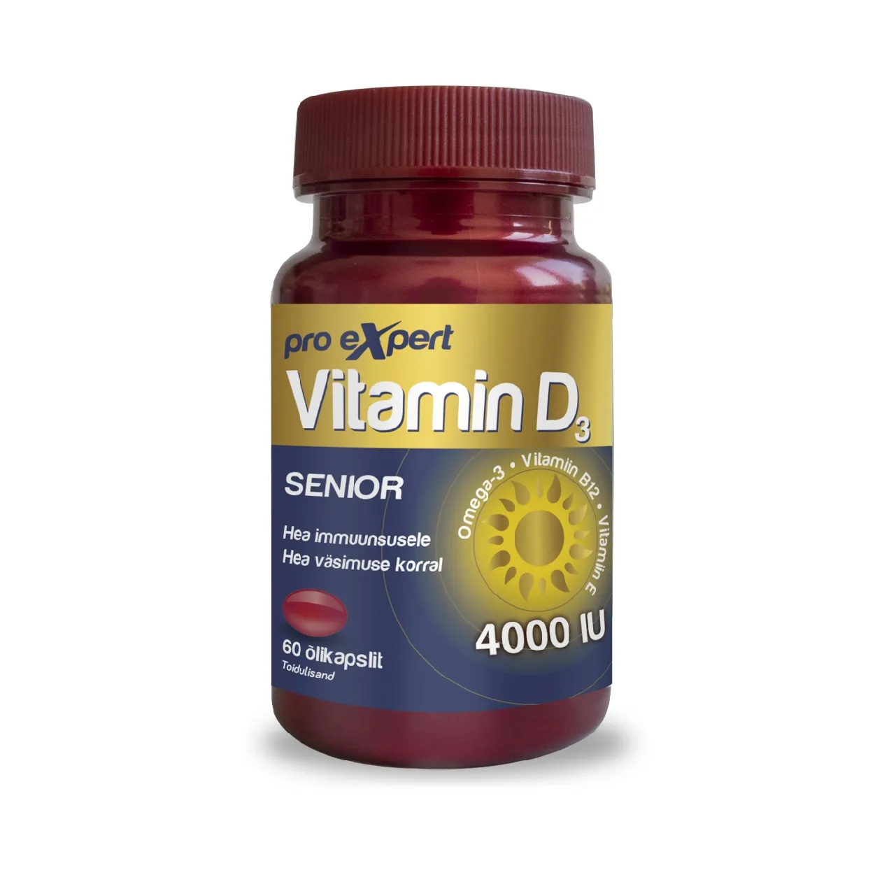 VITAMIN D3 PRO EXPERT 4000IU SENIOR ÕLIKAPSLID N60 - Tootepilt 