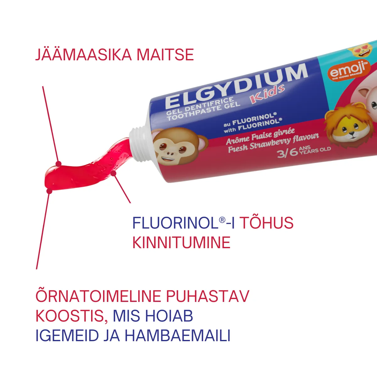 ELGYDIUM HAMBAPASTA KIDS STRAWBERRY 3-6A 50ML - Tootepilt 1