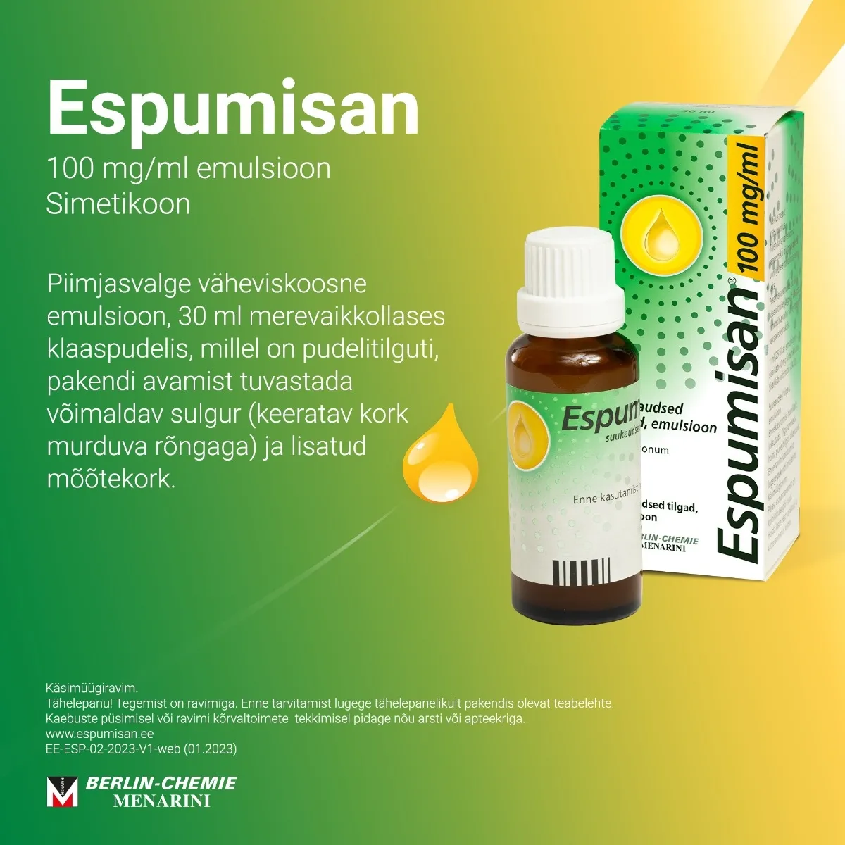 ESPUMISAN  SUUKAUDSED TILGAD EMULS 100MG/ML 30ML - Tootepilt 2