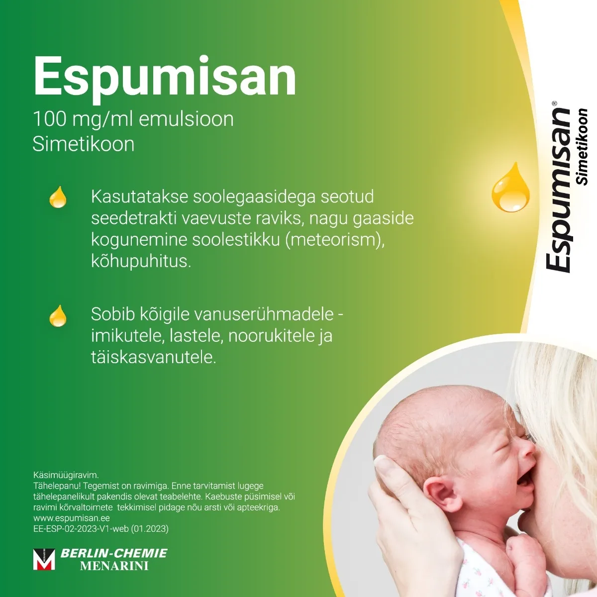 ESPUMISAN  SUUKAUDSED TILGAD EMULS 100MG/ML 30ML - Tootepilt 3