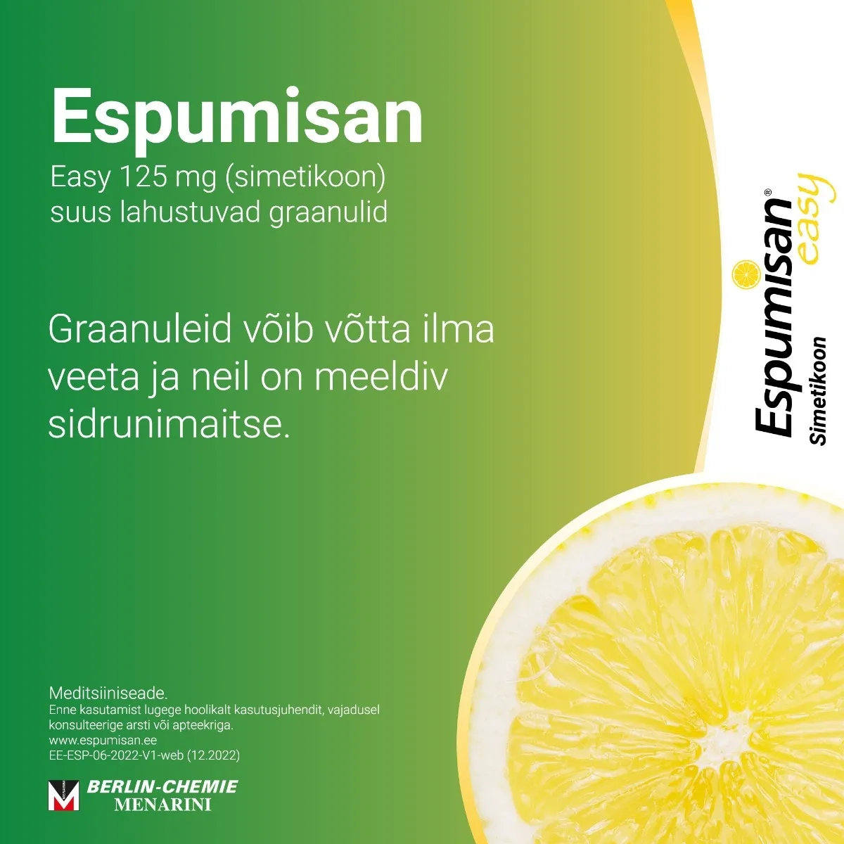 ESPUMISAN EASY SUUS LAH GRAANULID 125MG N14 - Tootepilt 3