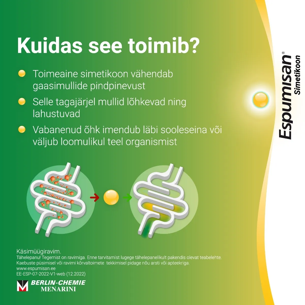 ESPUMISAN PEHMEKAPSEL 40MG N50 - Tootepilt 4