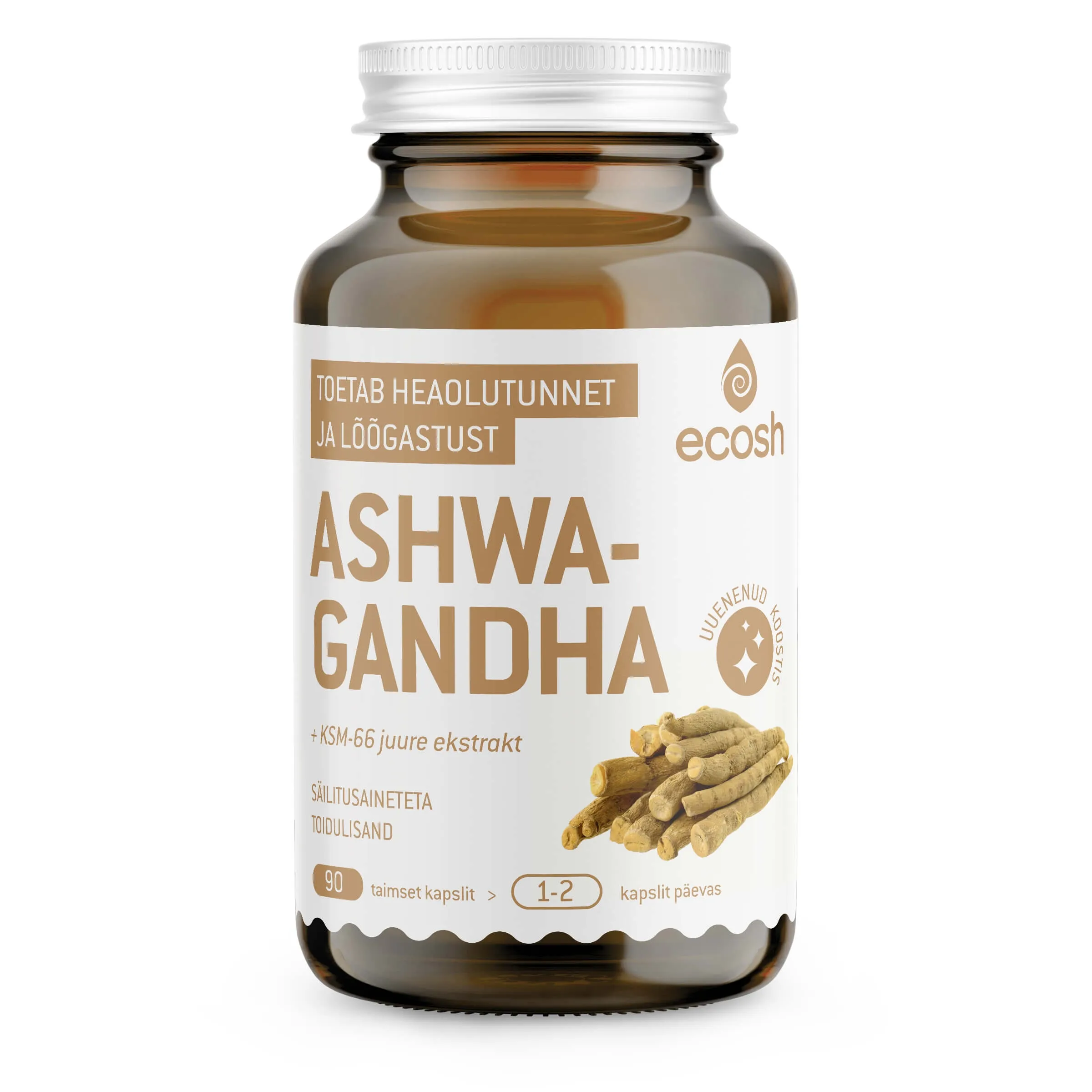 ECOSH ASHWAGANDHA JUURE KAPSLID  N90 - Tootepilt 