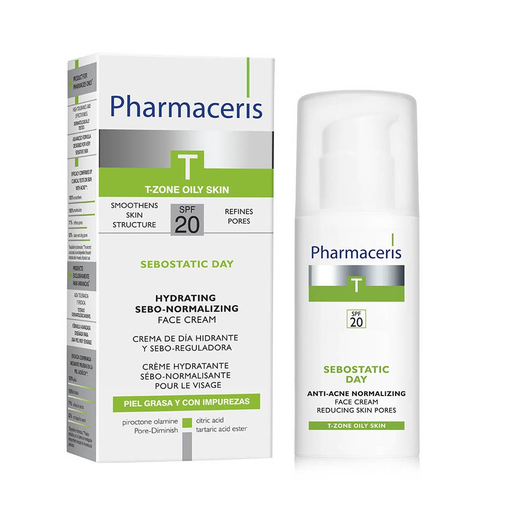 PHARMACERIS T SEBOSTATIC DAY PÄEVAKREEM AKNEVAST. SPF20 50ML - Tootepilt 