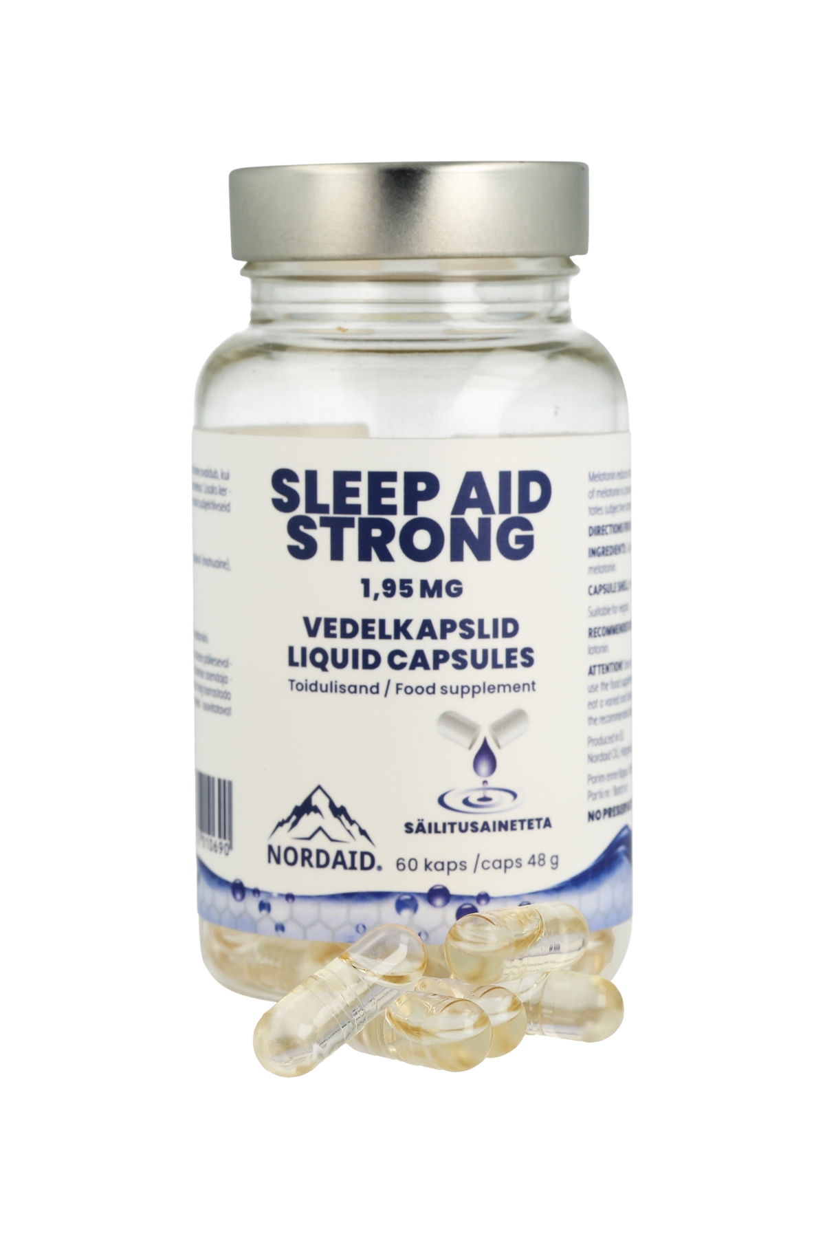 NORDAID SLEEP AID STRONG VEDELKAPSEL 1,95MG N60 - Tootepilt 