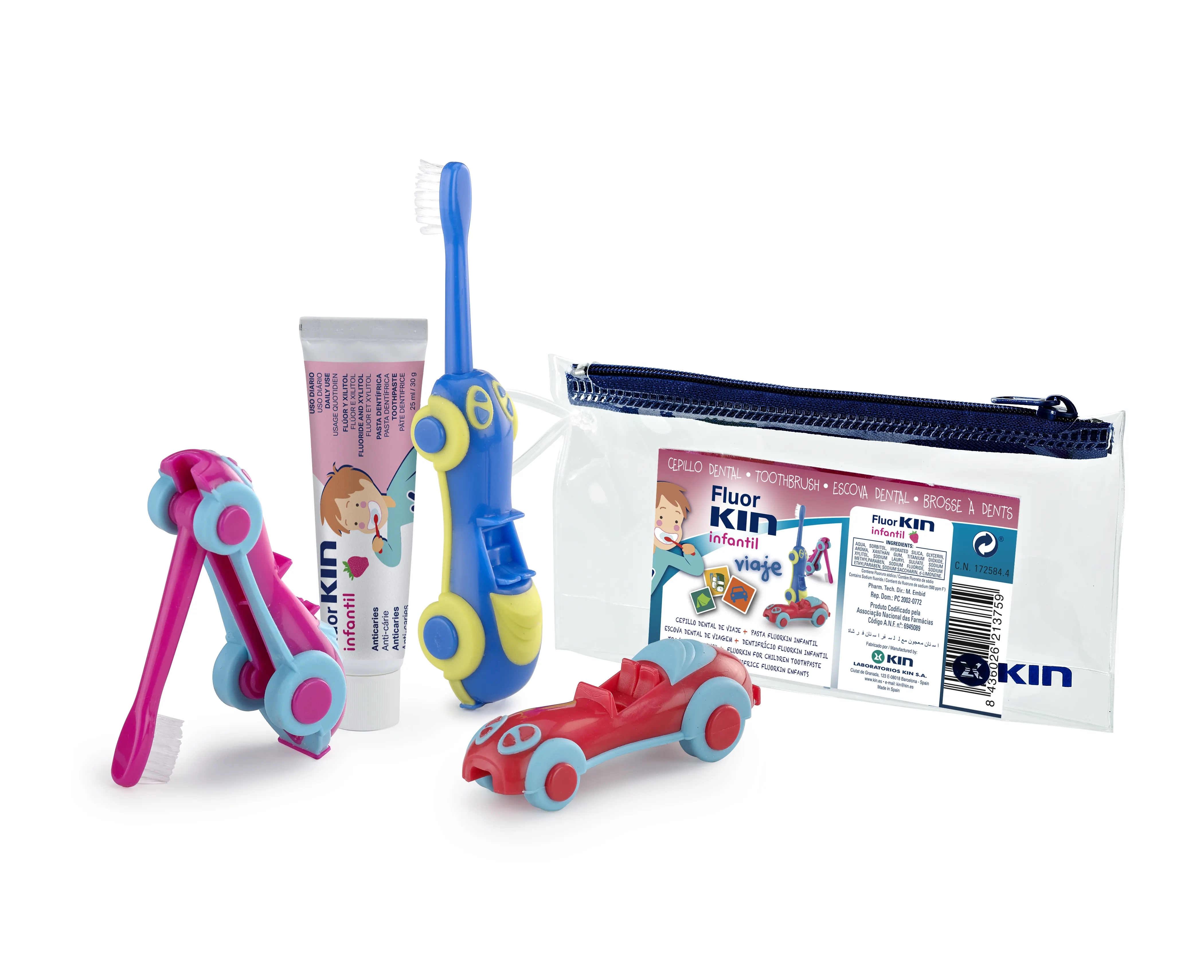 KIN REISIKOMPLEKT AUTO LASTELE, HAMBAHARI+PASTA 25ML - Tootepilt 