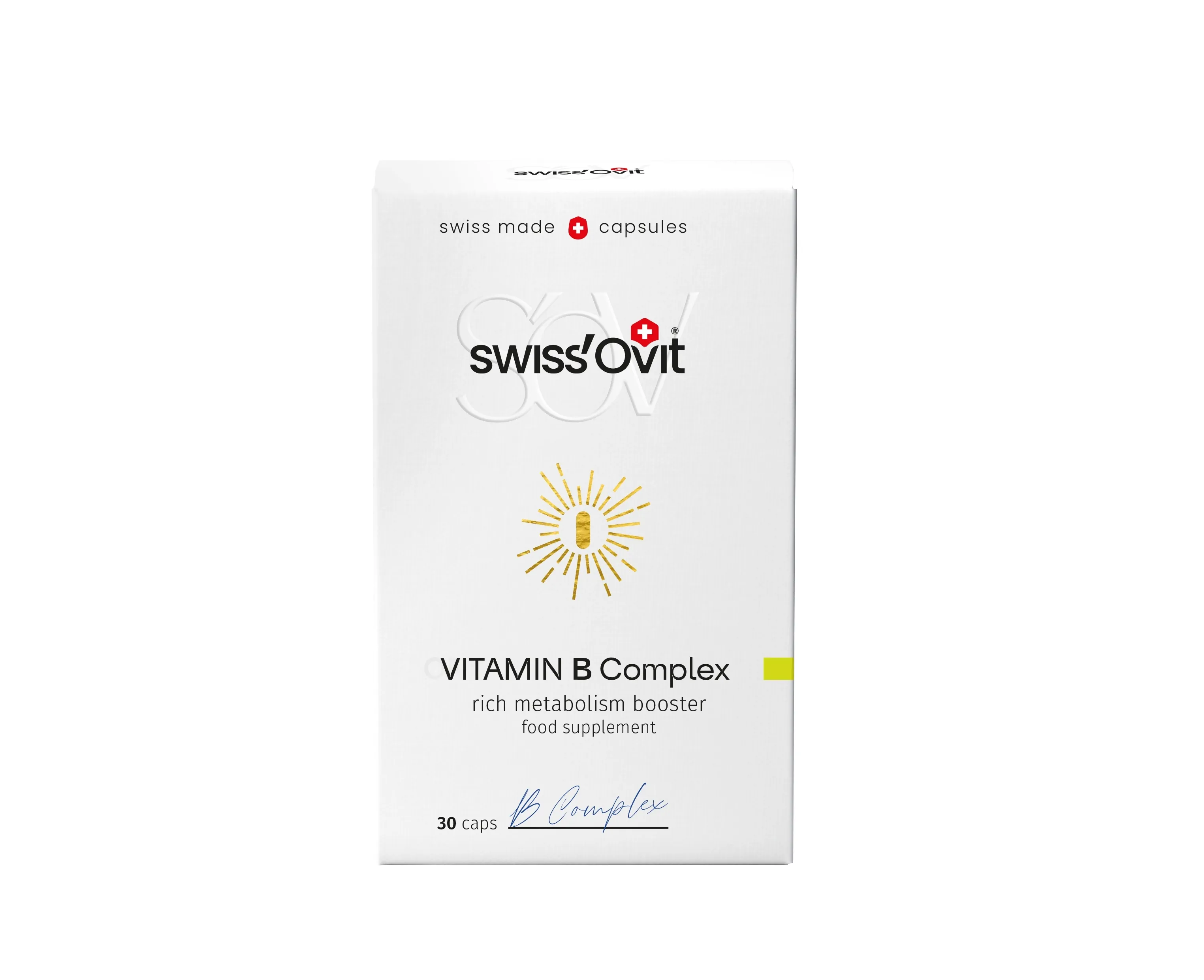 SWISSOVIT VITAMIIN B COMPLEX KAPSLID N30 - Tootepilt 
