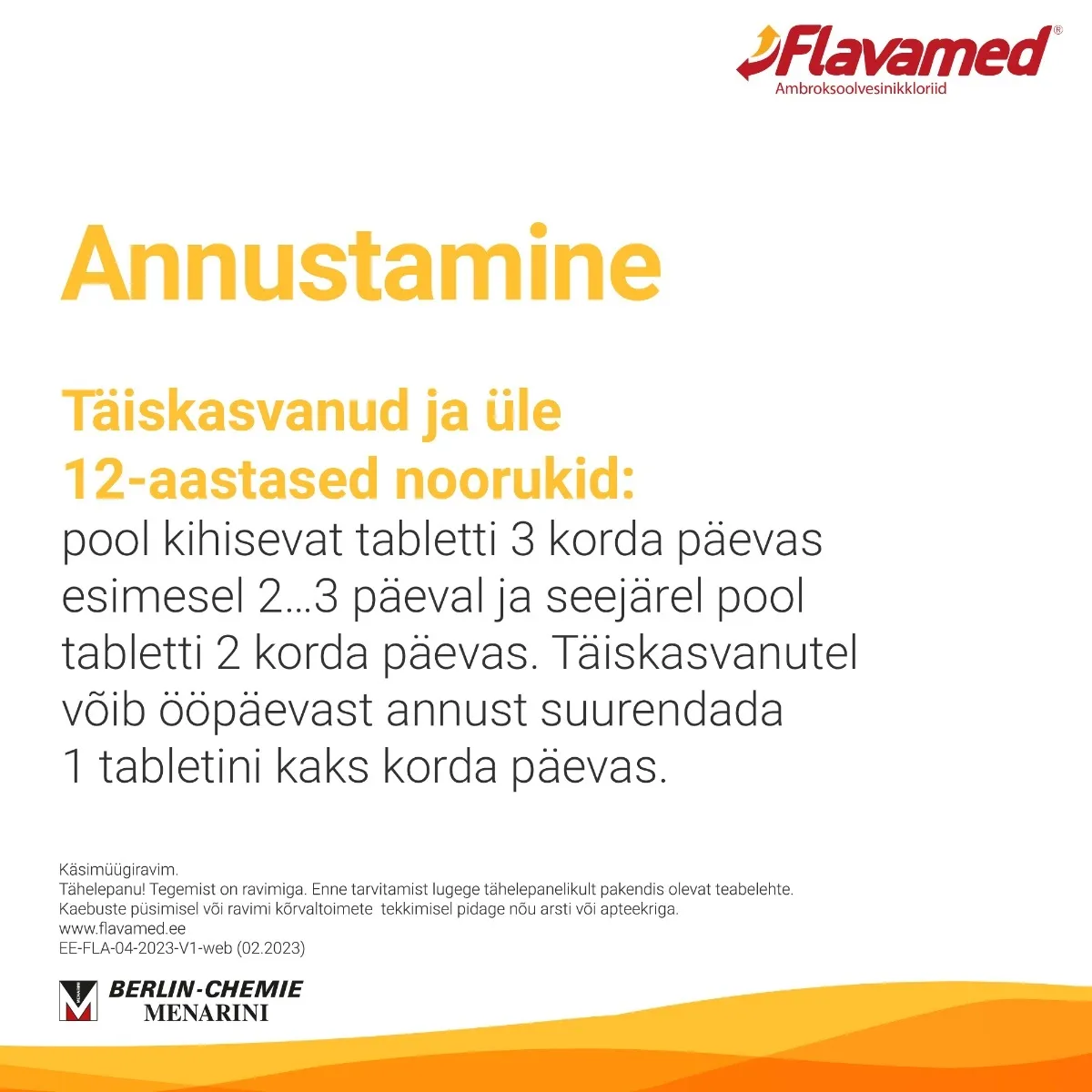 FLAVAMED 60MG KIHISEV TBL 60MG N10 - Tootepilt 4