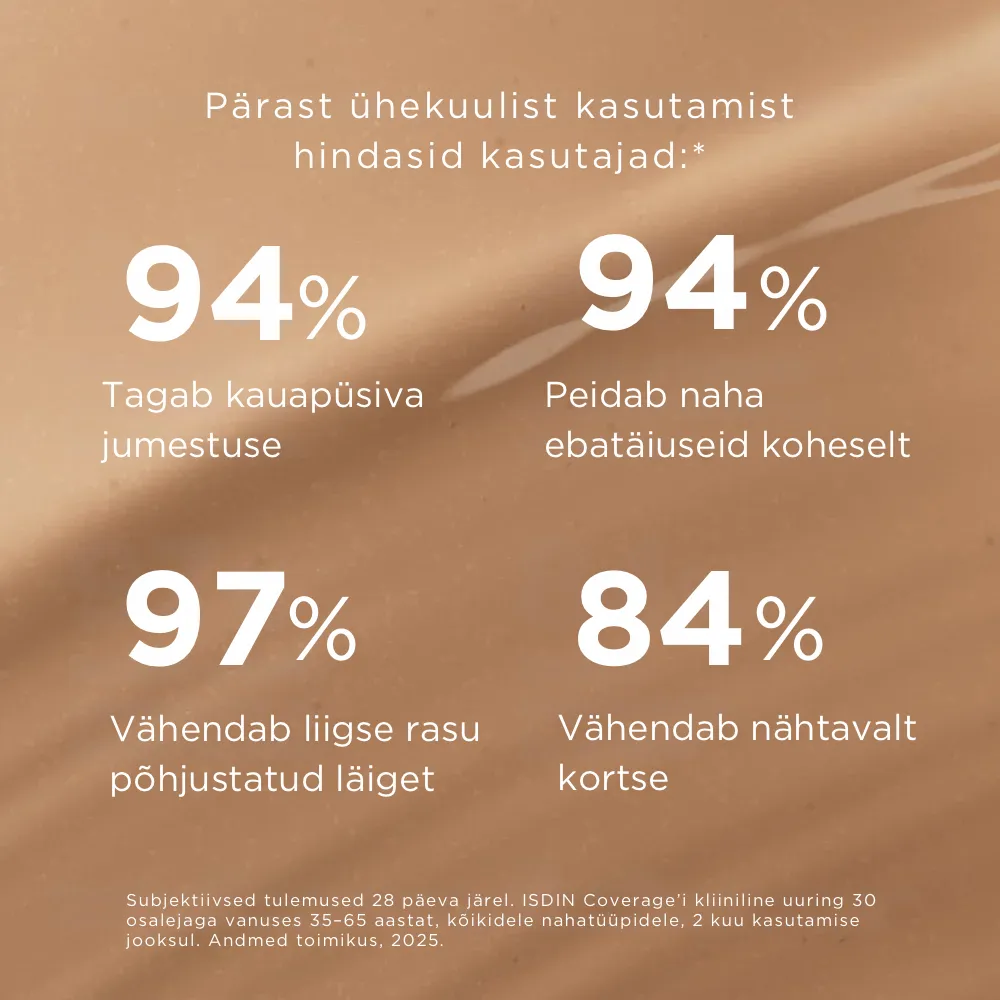 ISDIN JUMESTUSKREEM COVERAGE SPF50+ 30G 4.0 GOLDEN - Tootepilt 4