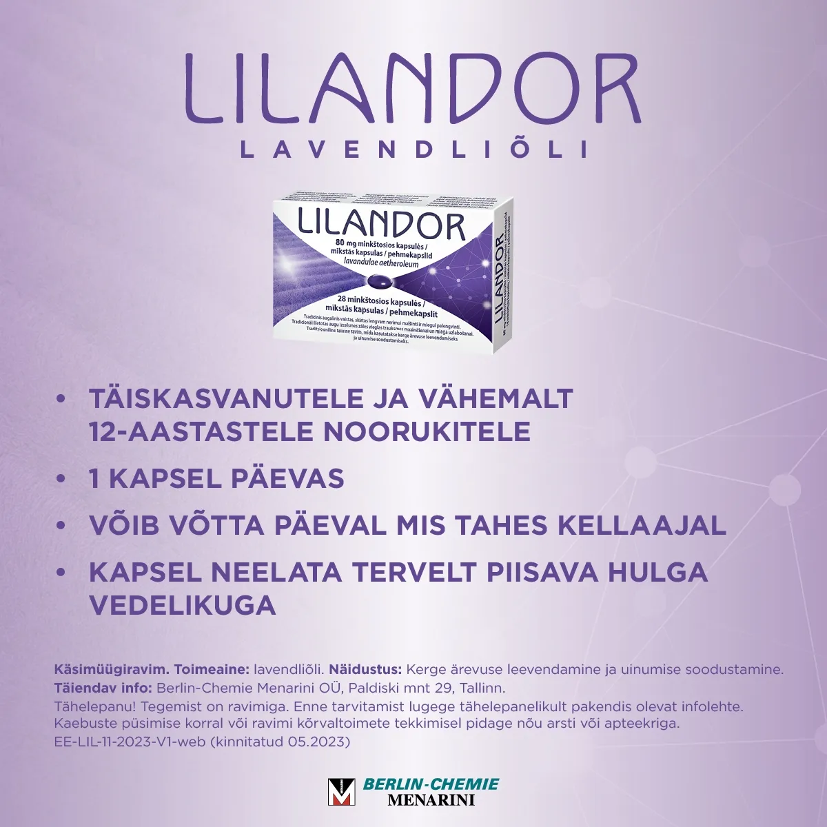 LILANDOR PEHMEKAPSEL 80MG N28 - Tootepilt 5