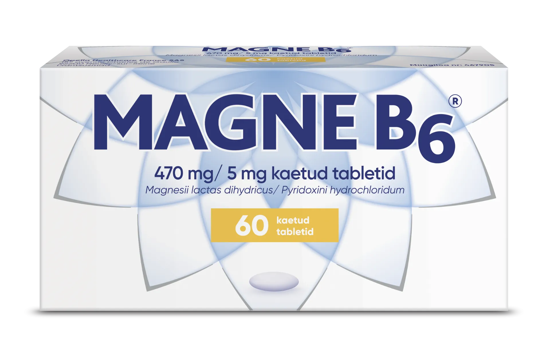 MAGNE B6 KAETUD TBL 5MG+470MG N60 - Tootepilt 1