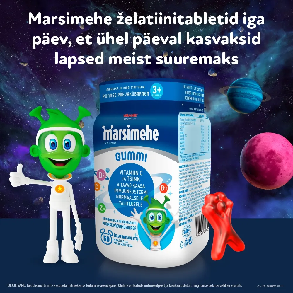MARSIMEHE GUMMI PUNASE PÄEVAKÜBARAGA N50 - Tootepilt 3