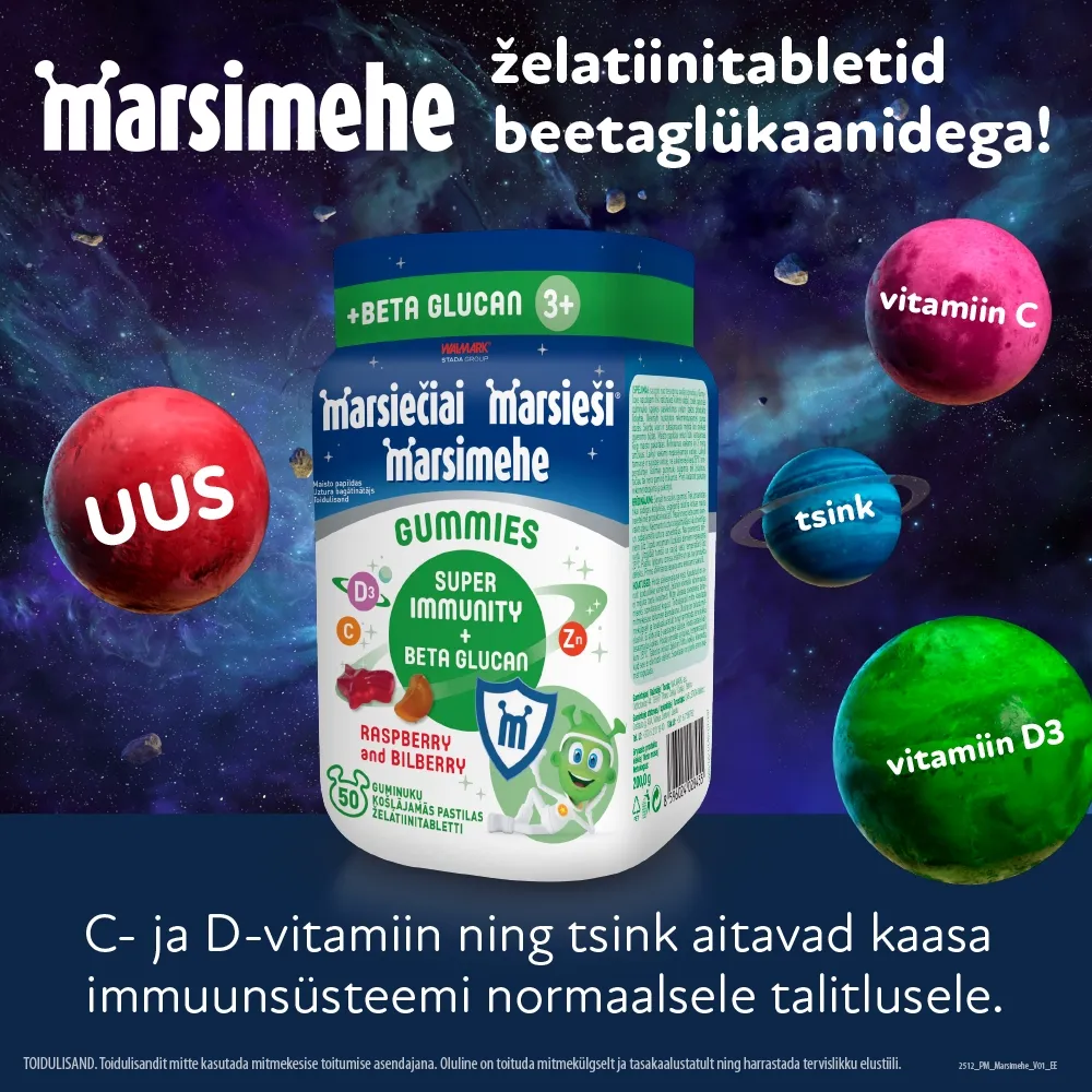 MARSIMEHE GUMMI SUPER IMMUNITY KUMMIKOMMID N50 - Tootepilt 2
