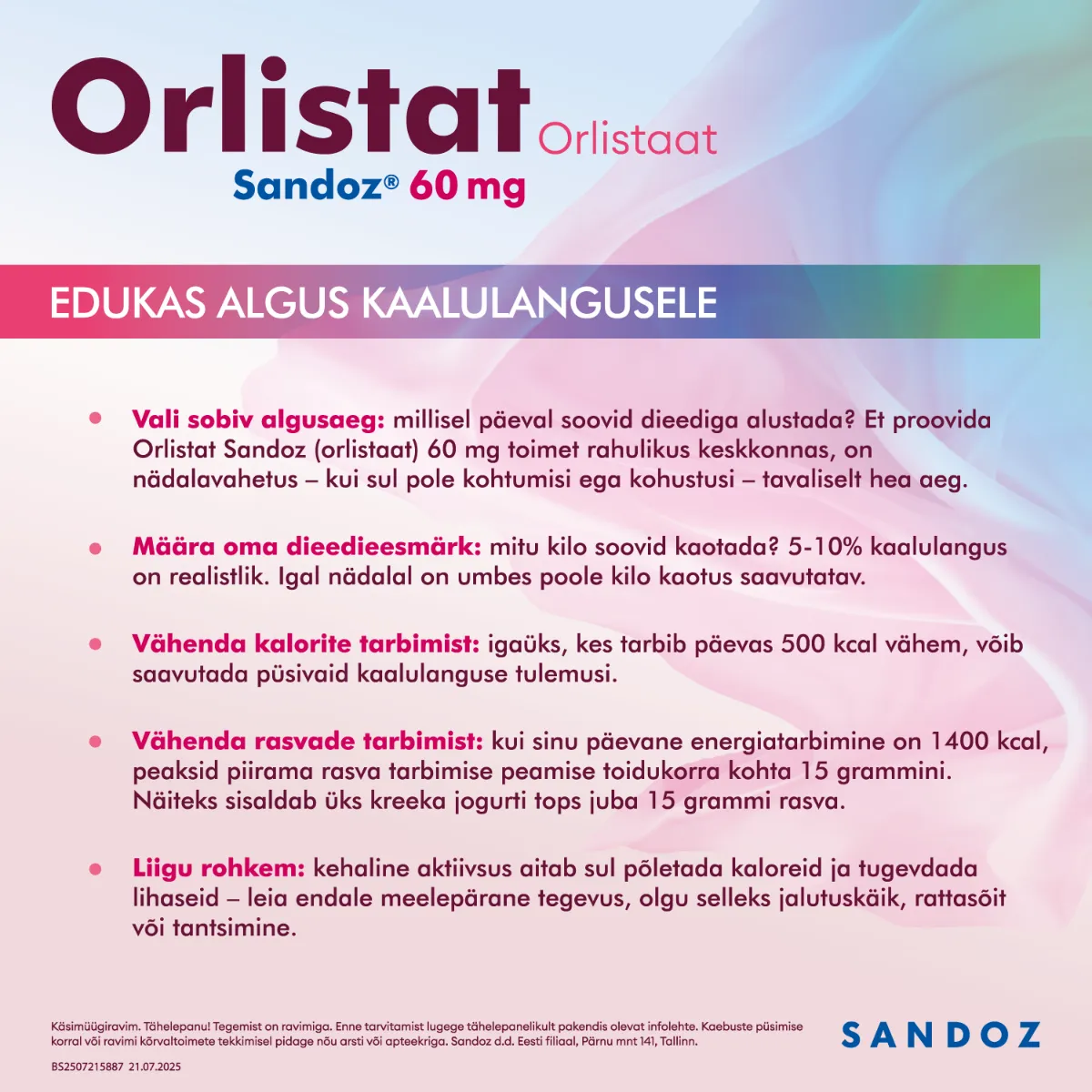 ORLISTAT SANDOZ KÕVAKAPSEL 60MG N84 - Tootepilt 4