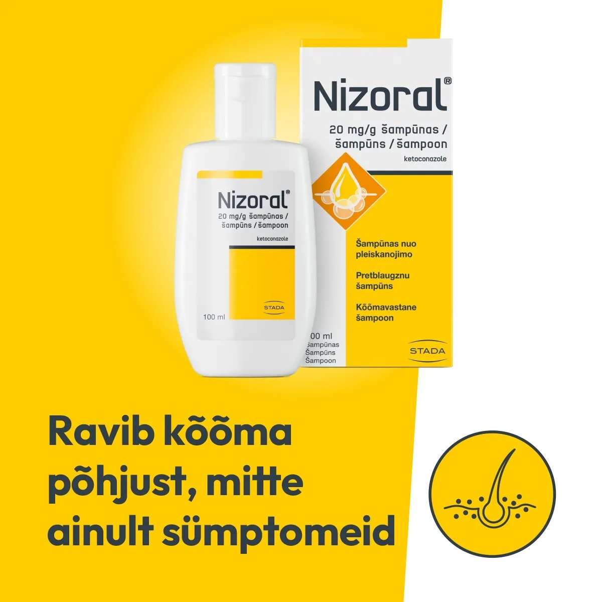 NIZORAL SHAMPOON 20MG/G 100ML - Tootepilt 2