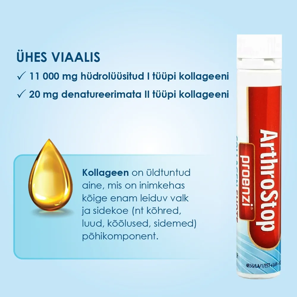 PROENZI ARTHROSTOP COLLAGEN SHOTS 25ML N14 - Tootepilt 2