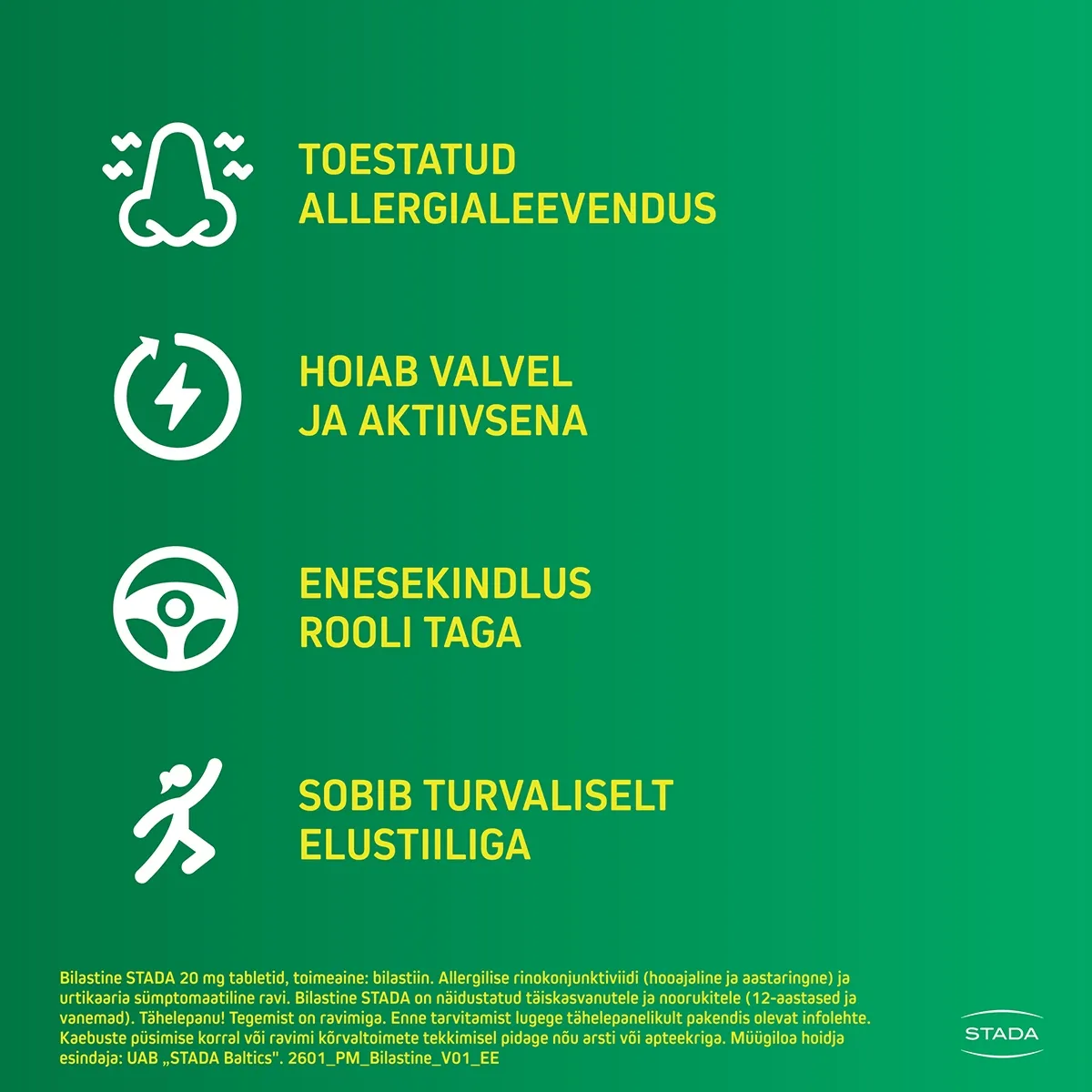 BILASTINE STADA TBL 20MG N10 - Tootepilt 3