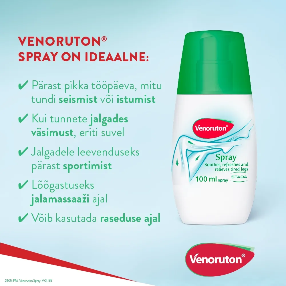 VENORUTON SPREI VÄSINUD JALGADELE 100ML - Tootepilt 4