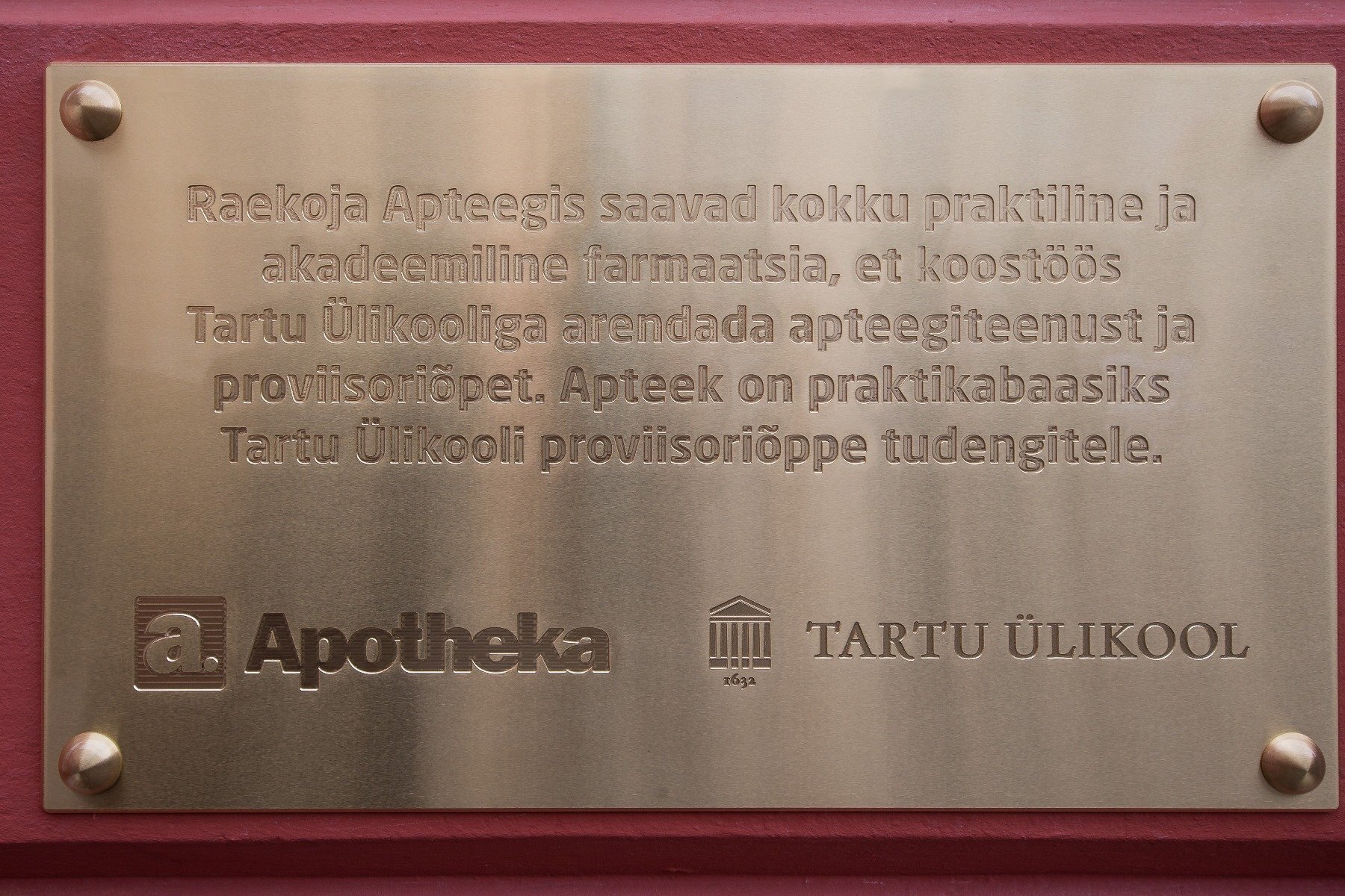 Apotheka ja Tartu Ülikooli koostöö